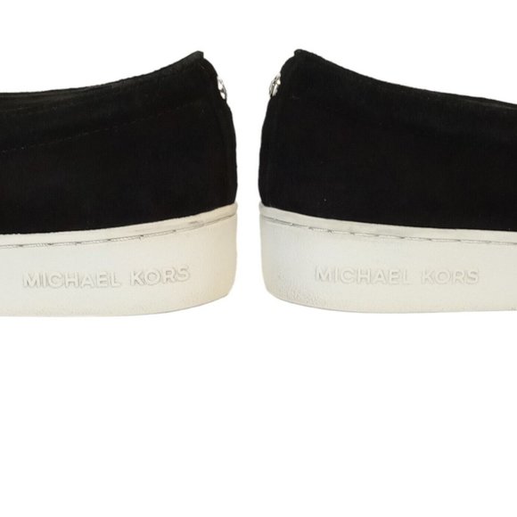 Michael Kors KEATON Slip-ons women's 8.5 Black Suede Leather HL17F Great Cond - Picture 5 of 12